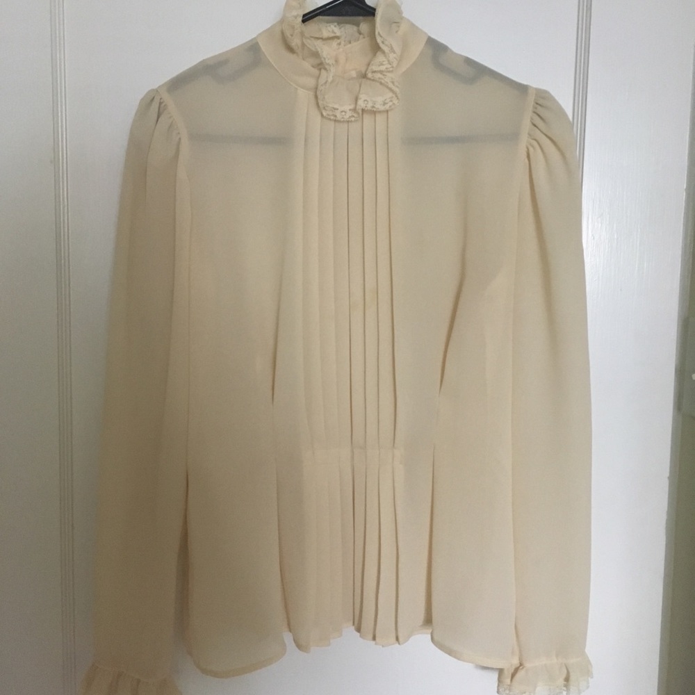 Vintage Victorian Style Cream Blouse